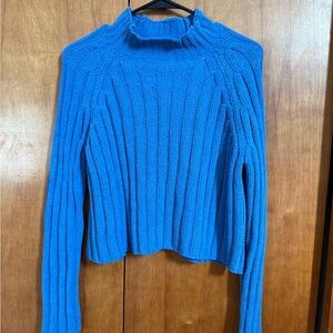 American Eagle Outfitters Blue Cowl Neck Sweater